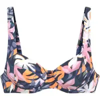 LASCANA Top de biquíni desportivo navy / laranja / rosa claro / branco