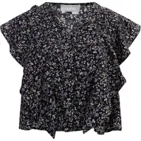 Usha Blusa castanho claro / verde claro / roxo / preto