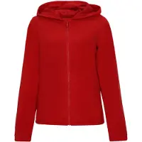 Swirly Casaco de velo vermelho