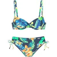 LASCANA Biquíni navy / turquesa / verde néon / laranja