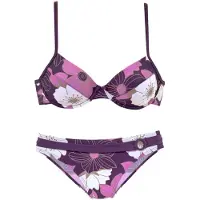 LASCANA Biquíni roxo / amora / branco