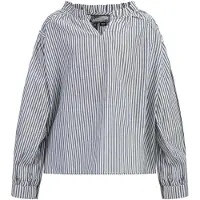 Dreimaster Blusa azul escuro / branco
