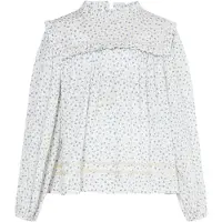 Dreimaster Blusa azul / castanho / branco
