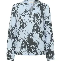 Kaffe Blusa 'KADitte' azul céu / cinzento escuro