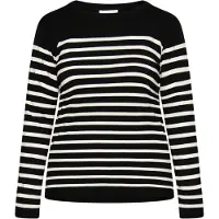 Usha Pullover preto / branco lã