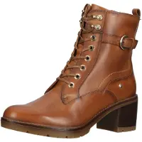 Pikolinos para mulher. W7H-8510 Botins de couro Llanes castanhos -Altura do salto 6cm (36), Marrom, 3 a 5cm, 5 a 8cm, Zíper, Casual