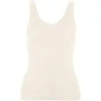 Hanro Top ' Woolen Silk ' creme / offwhite