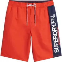Superdry para homem. M3010229A Fato de banho desportivo vermelho (M), Beachwear, Polister Reciclado, Sustentável