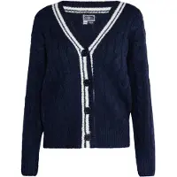 Dreimaster Maritim Casaco de malha navy / branco
