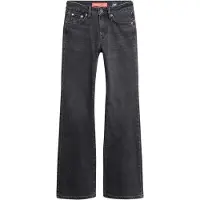 Superdry para mulher. W7010797A Calças de ganga skinny de cintura subida preta (28/32), Preto, Casual, Denim, Algodão orgânico, Sustentável