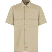 Dickies Camisas mangas curtas WORK SHIRT SS REC KHAKI homens - Bege - EU S