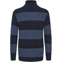 !Solid Pullover 'Serge' azul fumado / azul escuro