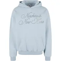 Karl kani Sweatshirt azul claro / prata