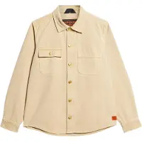 Superdry para homem. M4010826A Camisola de lona bege excedentária (3XL), Casual, Algodão, Manga comprida