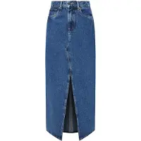 Pepe Jeans para mulher. PL901168CT9 Saia maxi Hw azul (M), Casual, Algodão, Denim, Sustentável