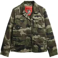 Superdry para mulher. W5011544A Casaco militar M65 verde (L), Casual, Algodão