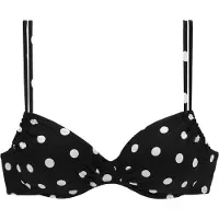 LASCANA Top de biquíni preto / branco