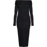 NAEMI Vestido de malha preto
