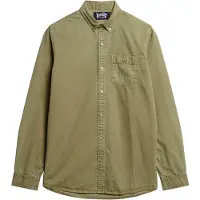 Superdry para homem. M4010680A Camisa verde da Merchant Store (M), Casual, Algodão, Clássico, Manga comprida