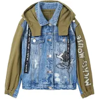 Desigual , Casaco parka Mickey Mouse, AlgodÃO, Verde, 9/10