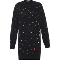Faina Vestido de malha turquesa / vermelho / preto / prata