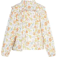 Dreimaster Blusa azul claro / mostarda / laranja / branco
