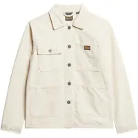 Superdry para mulher. W5011473A Casaco bege Vintage Chore (M), Casual, Algodão, Manga comprida