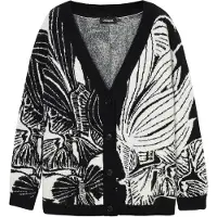 Desigual , Cardigan estampado, Preto, L