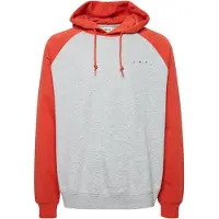 !Solid Sweatshirt 'Eldrid' acinzentado / vermelho