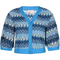 IZIA Casaco de malha azul noturno / azure / azul claro / branco