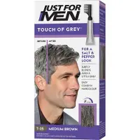 Just for men Touch of Grey - desengordurante para cabelo de homem, 40 g T35 | Castanho médio