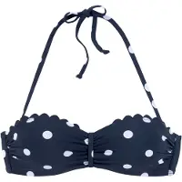 LASCANA Top de biquíni navy / branco