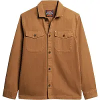 Superdry para homem. M4010683A Camisola em espinha de peixe Merchant Store castanha (XL), Marrom, Casual, Algodão, Manga comprida