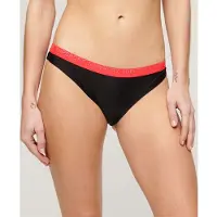 Superdry para mulher. W3010386A Calças de biquíni clássicas elásticas pretas (XS), Preto, Beachwear, Polister Reciclado, Sustentável