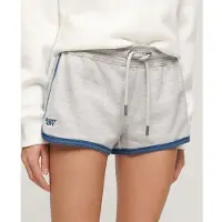 Superdry para mulher. W7110426A Calções Racer com logótipo cinzento (XL), Casual, Cinza, Algodão