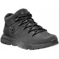 Timberland unisex para criança. TB0A2GCN0151 Sprint Trekker sapatilhas de couro de cano médio com atacadores preto (24), Plano, Cordão, Casu