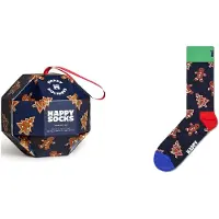 Happy socks Meias Longas Gingerbread Cookiess Gift Box Half
