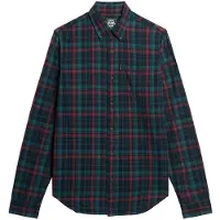 Superdry para homem. M4010737A Camisa de algodão orgânico em xadrez vintage da marinha (XXL), Casual, Manga comprida, Sustentável, Marinho