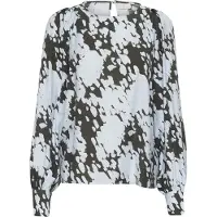 Kaffe Blusa 'KA Louise' azul / cinzento escuro