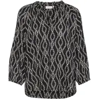 Kaffe Blusa 'KA Sigrid' preto / branco