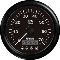 Recmar Tacômetro De 0-7000 Rpm Com 4 Alarmes Led