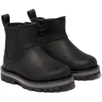 Timberland unisex para criança. TB0A28P10011 Botas de couro Courma Chelsea (21), Preto, Plano, Zíper, Velcro, Casual, moda infantil