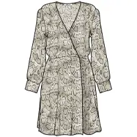 Replay Vestido Curto De Manga Comprida W9563