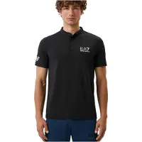 EA7 para homem. 8NPT21_PJEMZ Polo Ventus7 M Serafino preto (M), Esportivo, Tênis / Paddle tennis, Poliamida, Manga curta