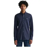 Gant para homem. 3230243 Camisa Regular Fit Pique navy (S), Casual, Algodão, Manga comprida, Marinho