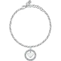 La Petite Story Pulseira Love Br Ss Crystal Hoop Heart 16+3 Cm