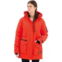 Superdry para mulher. W5011596A Parka acolchoada City vermelho (XS), Casual, Poliéster