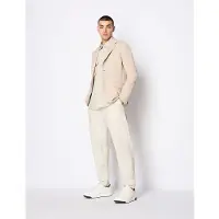 Armani Exchange para homem. 8NZG15ZNFNZ1724 Blazer bege Giacca (44), Casual, Linho, Clássico