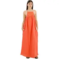 Superdry para mulher. W8011672A Vestido de praia comprido com decote halter coral (XL), Casual, Viscoso, Sem mangas / correias