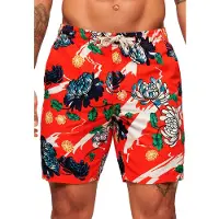Superdry para homem. M7110432A Bermudas vermelhas (L), Vermelho, Casual, Algodão
